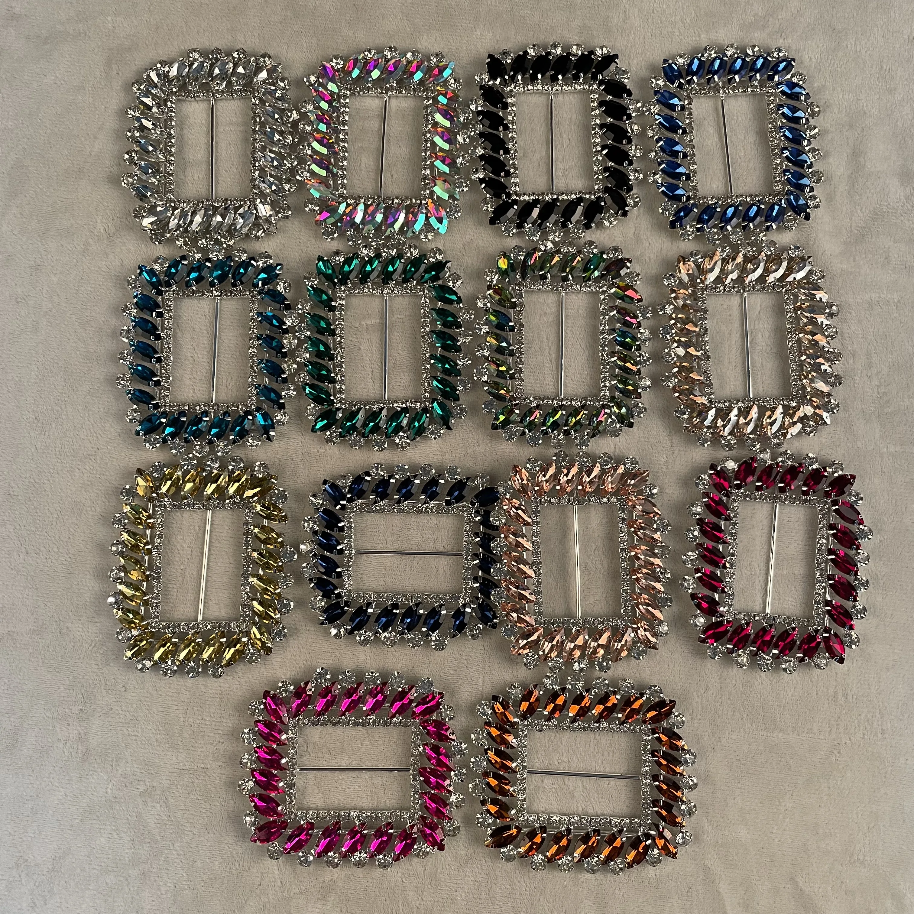 Factory Direct Sales Diamond Square  Buckle Diy Handmade Clothing Accessories Materials Rhinestone