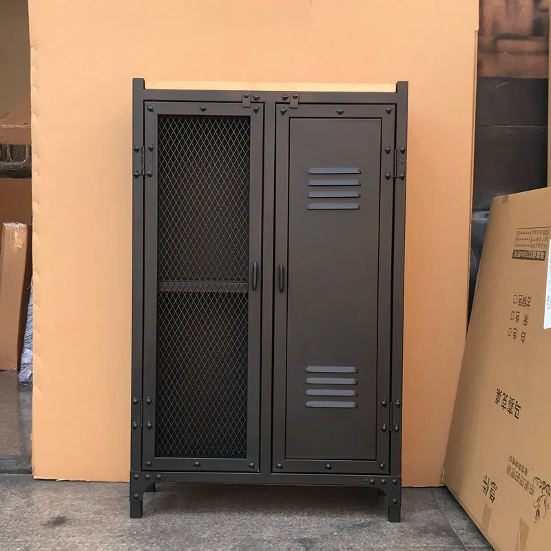 Американский Железный Художественный Обеденный Стол, лофт, ресторан, чайная чаша, буфет, винтажный обеденный Боковой шкафчик, ящик для хранения вина