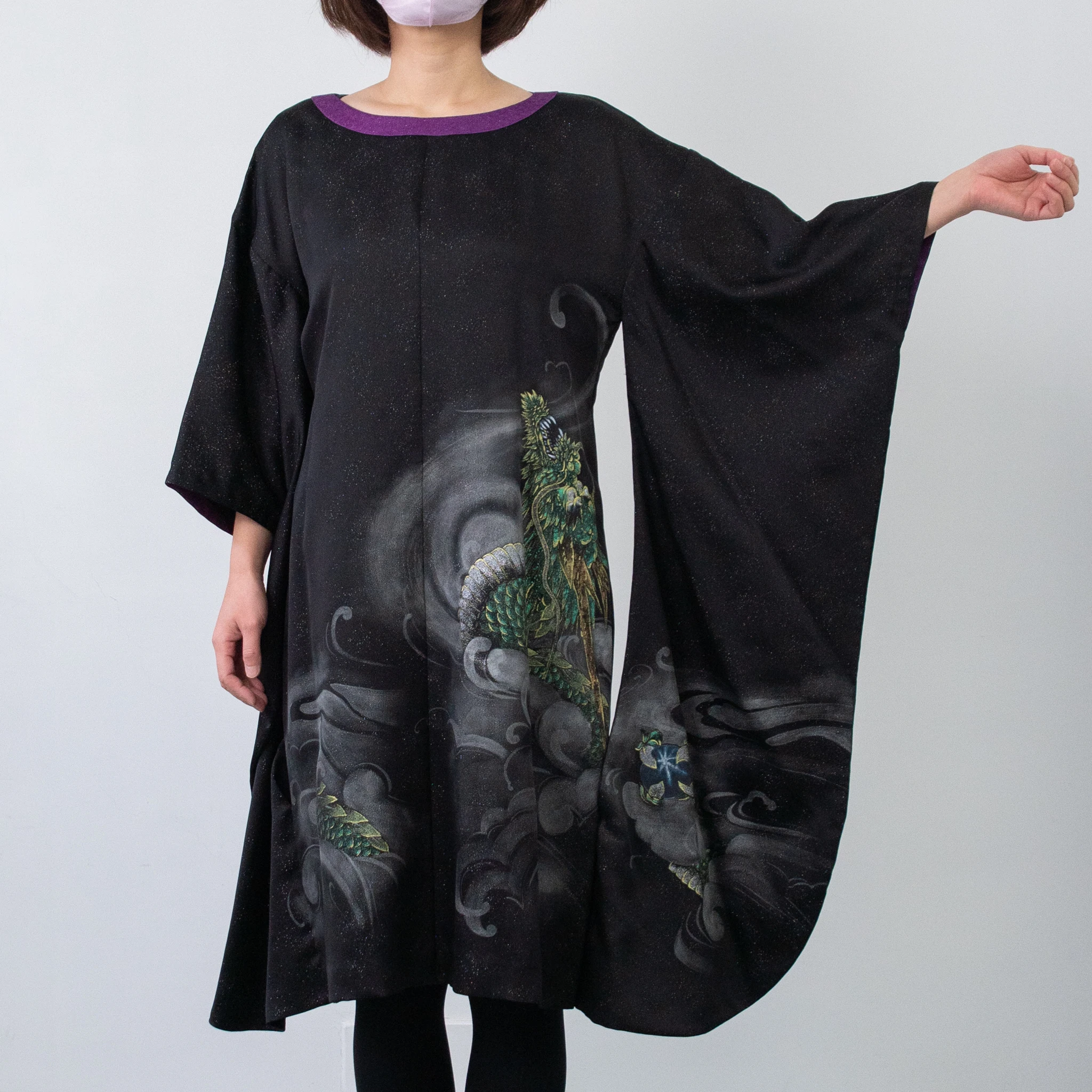 Anyone can wear it easily women quilted kimono beach dress cardigan long