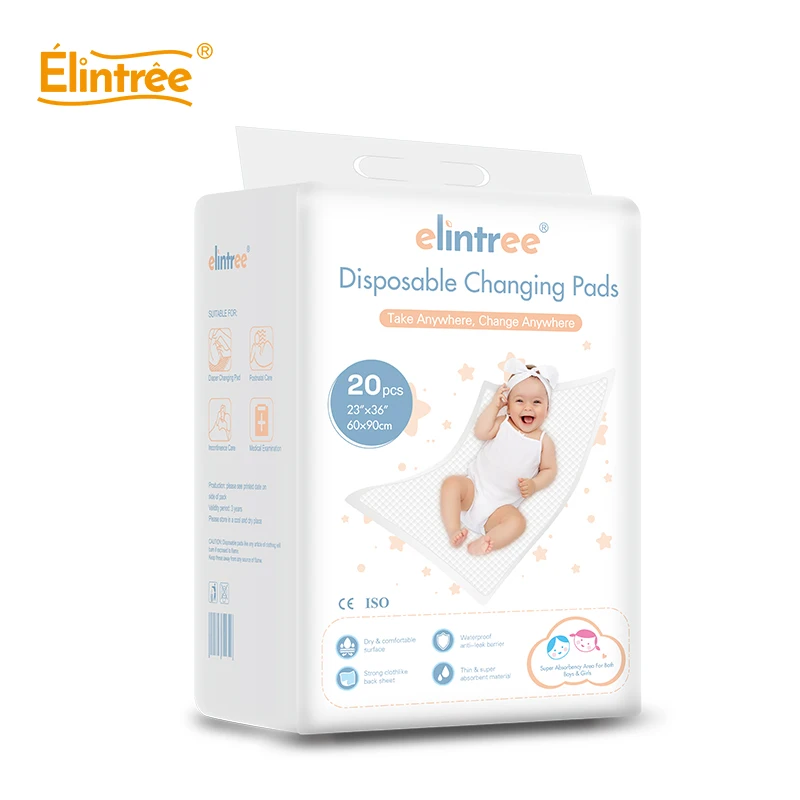 Elintree Premium Disposable Waterproof Chucks Baby Underpads Absorbent Diapers Changing Pads Factory