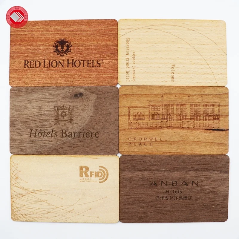 Zhongyuanda RFID Wood Digital Business Card 213 Chip Access Control Card Laser engraving Printable Wood NFC Card