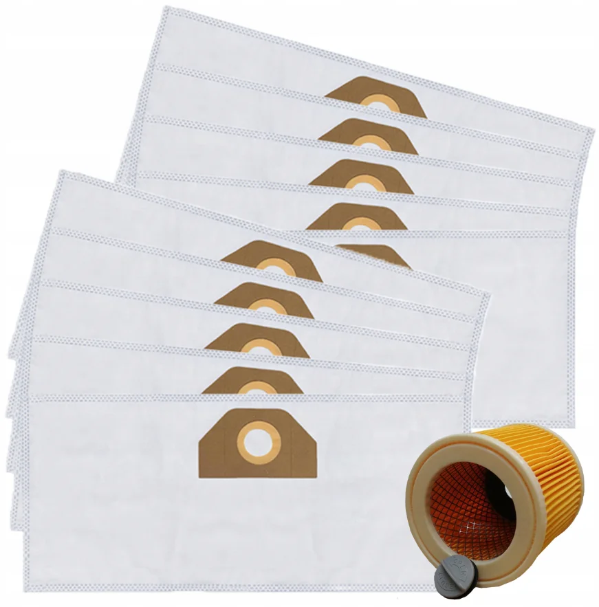 Vacuum Cleaner Fleece Garbage Dust Bags Fit for Karchers WD2 WD2250 A2004 A2054 MV2 Vacuum Cleaner Accessory