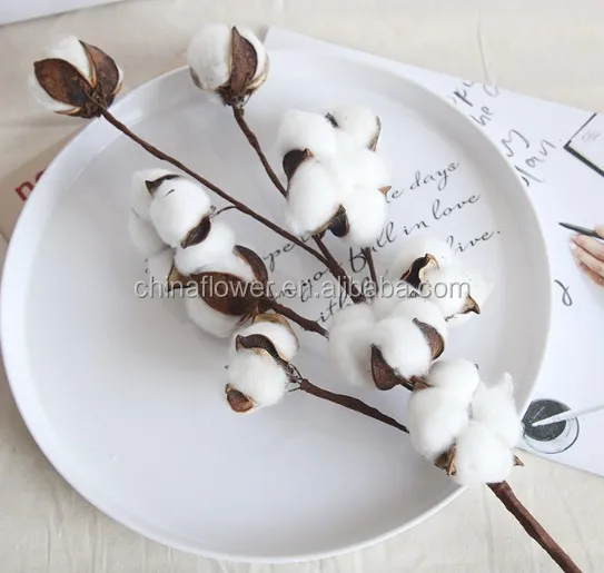 FCD1101 Good quality Artificial flowers cotton garland cotton stems for Christmas or wedding decoration