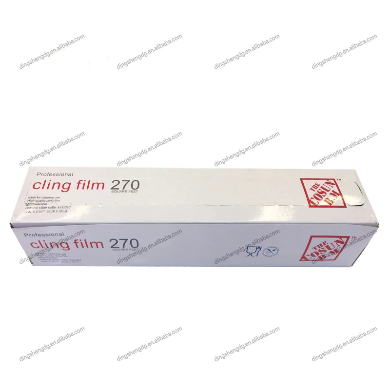 Factory sellingfood grade cling film food cling wrap stretch film plastic wrap jumbo roll food wrapping film