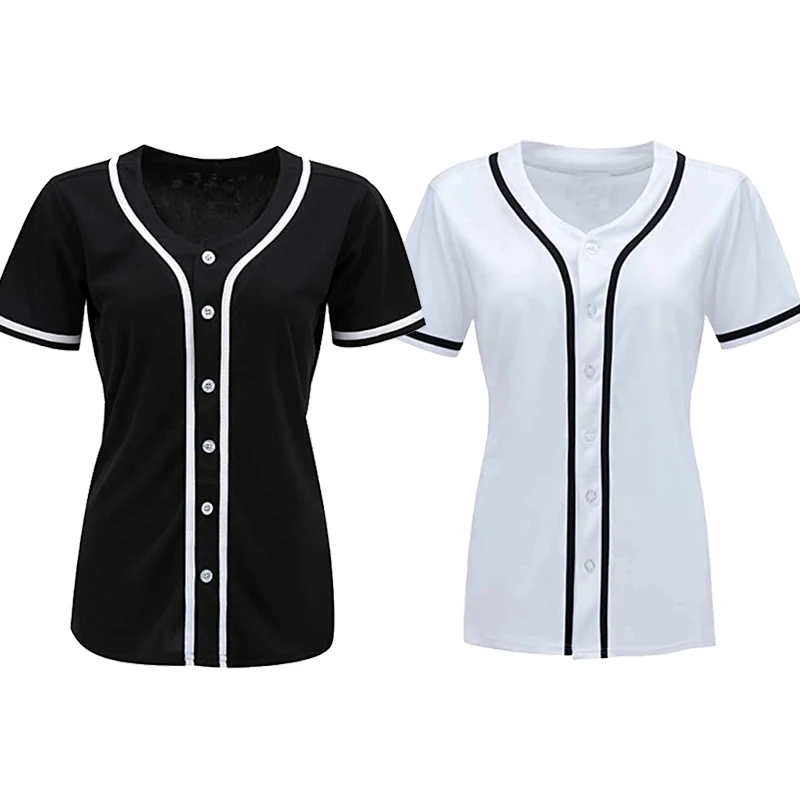 Custom Sublimated Team Name Logo Number Printing Blank Baseball Shirts Women Plain Baseball Jerseys