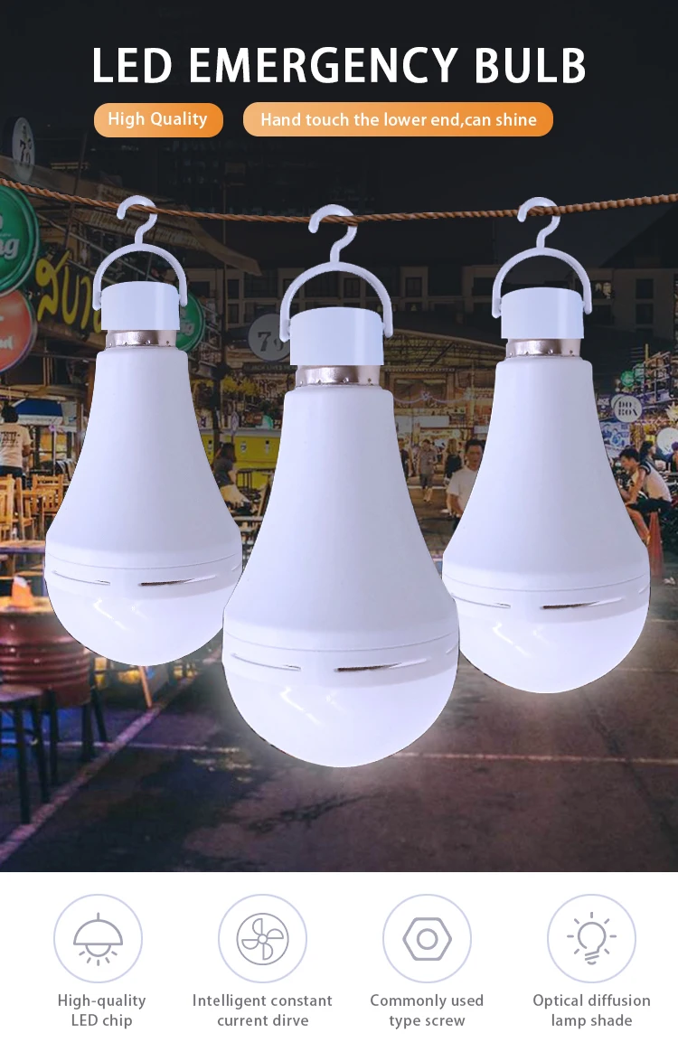 wholesale 9 watt  emergency e27 DC rechargeable led bulb lights manufacturer led bulbs price list