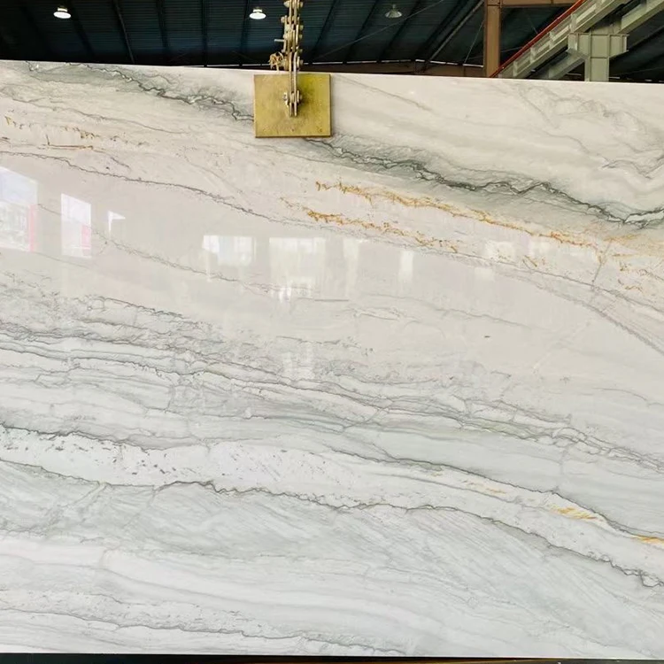 Natural Polished White Pearl Quartzite Slabs