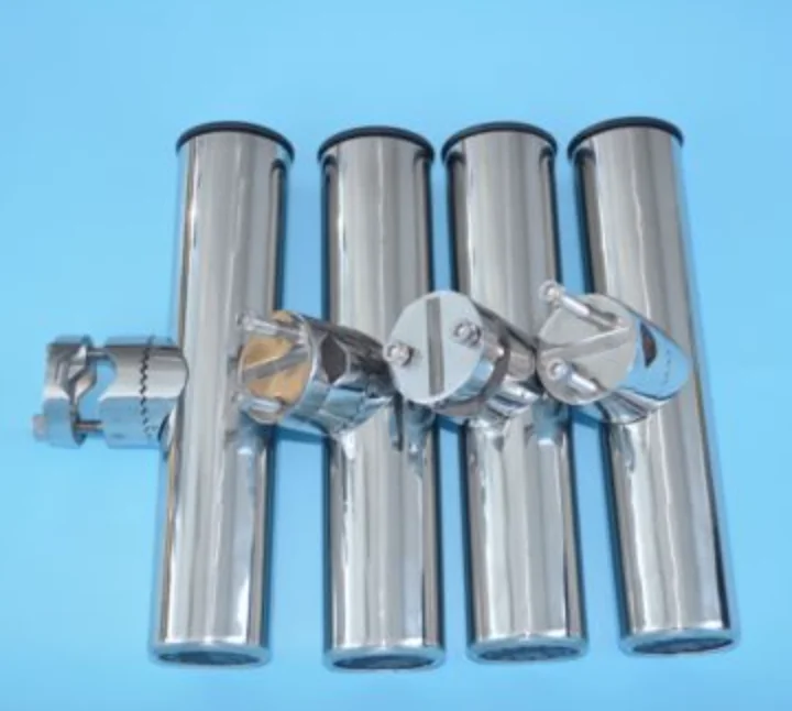 Stainless Steel Clamp On Rail Mount Adjustable Rod Holder Fishing 20mm to 25mm