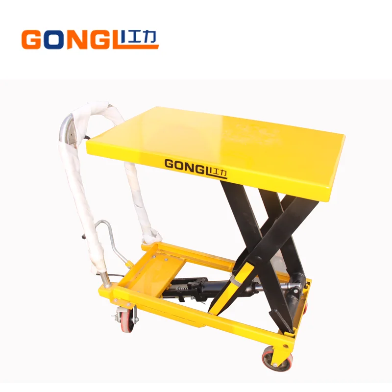
GL-0131 Small Hydraulic Lift Table 500kg Mobile Scissor Lift Table 
