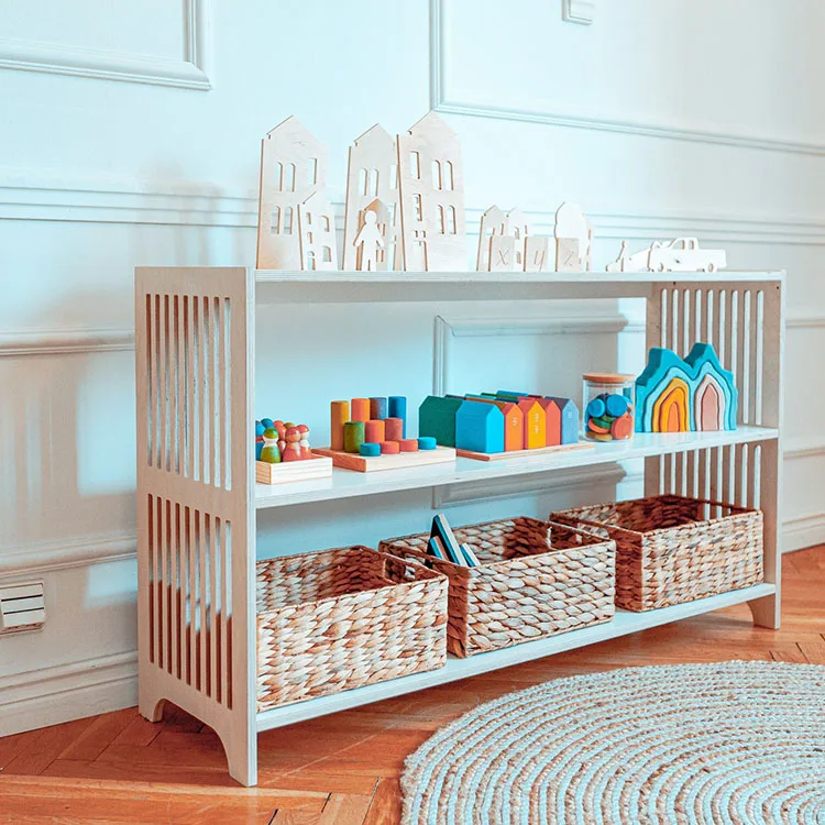 Шкаф для детских игрушек Монтессори учебный класс школьная полка из Букового дерева деревянная игрушечная мебель органайзер хранения