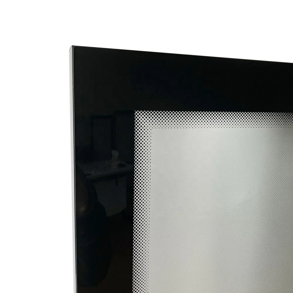 Luxury Design Borderless Freezer Transparent Single Upright Glass Door For Fridge