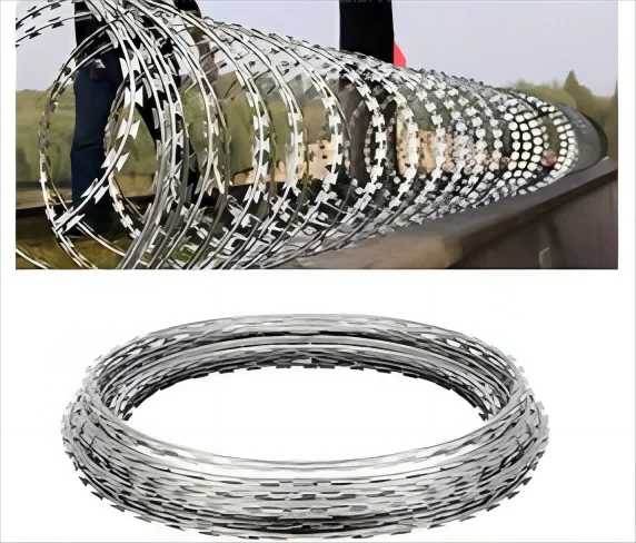 Low Price Concertina Wire Hot Dipped Galvanized Razor Barbed Wire Price For Sale Anti Climb Razor Wire