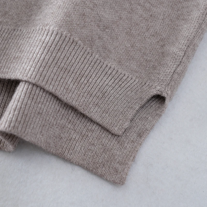 Fashion Knitted Top Short Flower Sleeve Plus Size Turtleneck  Pullover Knitted Sweater Manufacturers For Customs Clothes