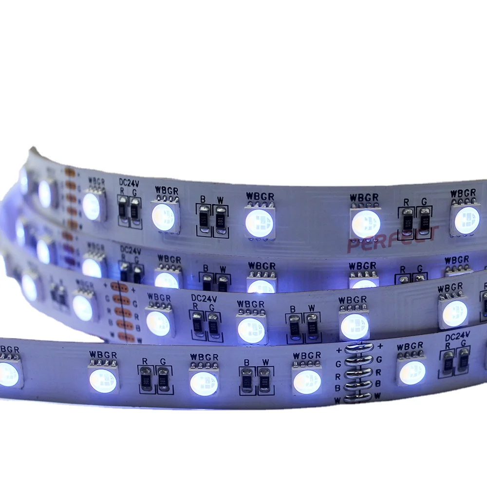 19 2 Вт/м 60 светодиодов/m SMD5050 RGBCW/WW/NW цвета гибкие светодиодные ленты полосы света