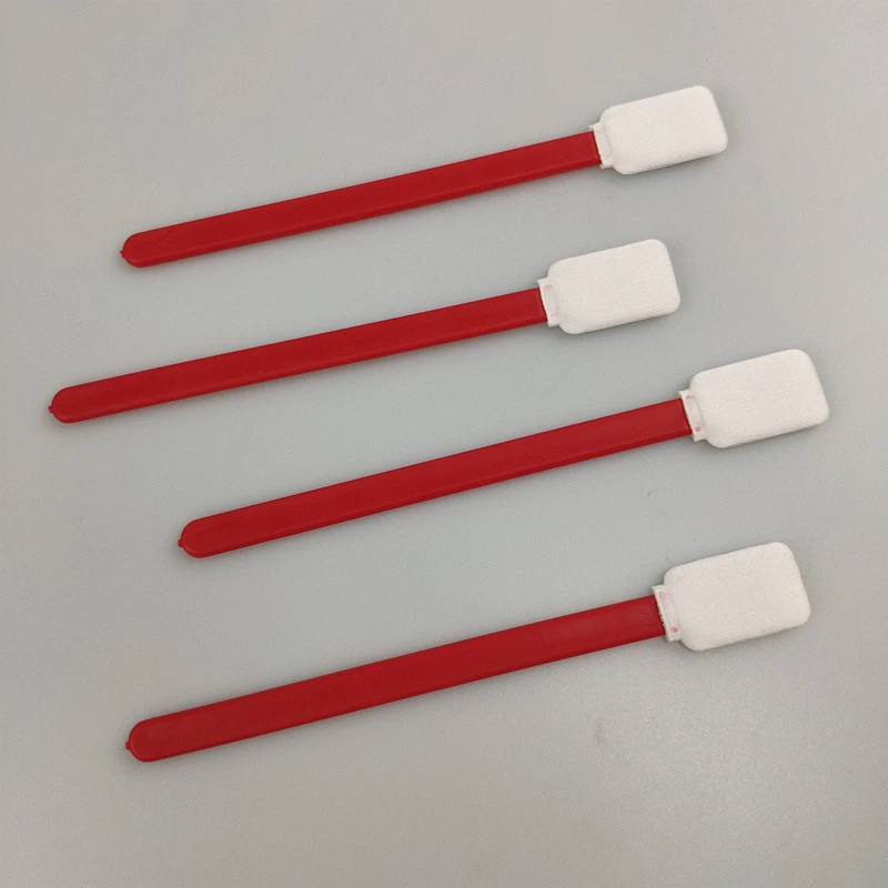 714 Lint Free Red PP Stick Flat Square Microfiber Clenroom Swab for Car Cleaning