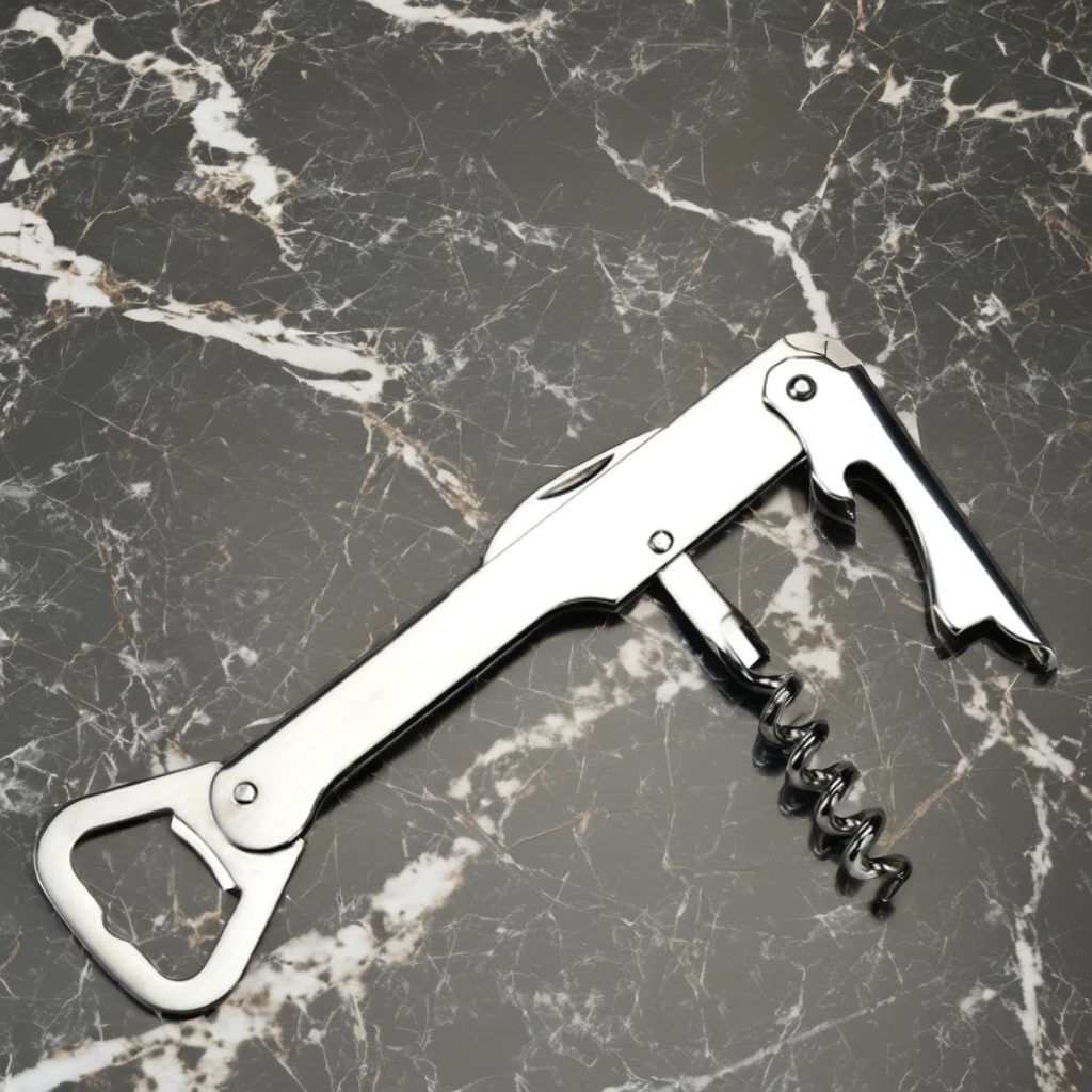 Convenient Stainless Steel Wine Opener and Corkscrew for Bar Owners and Beer Lovers for Opening Bottles