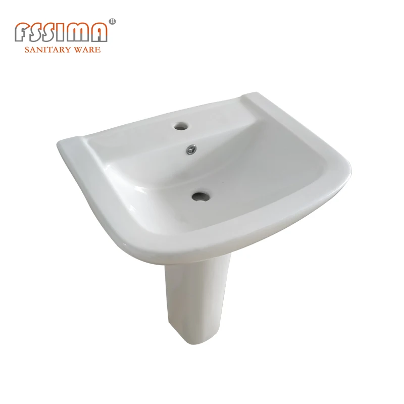 Bathroom sanitary ware square sink basin white ceramic wash basin