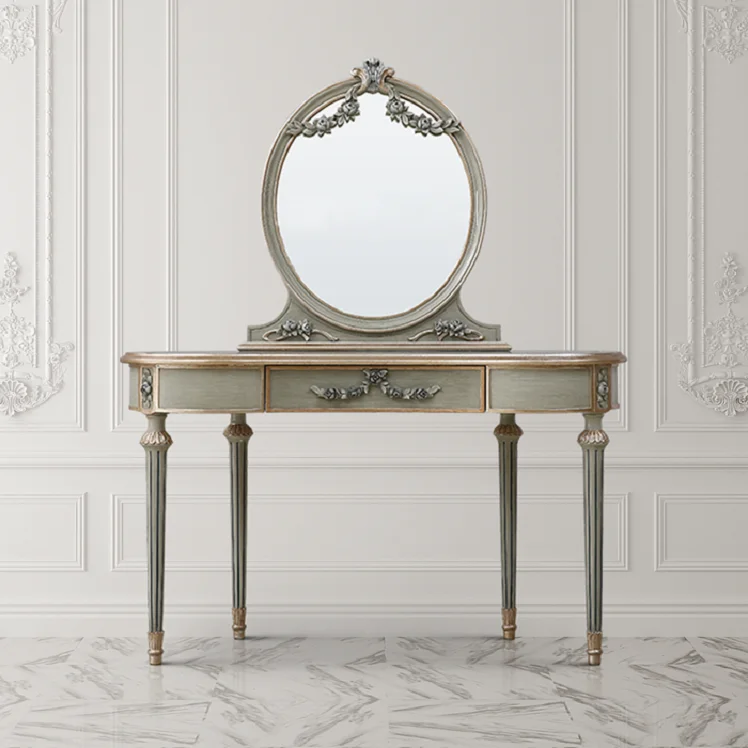 
Classic Dresser Carved Bedroom Furniture With Drawer Dressing Table 