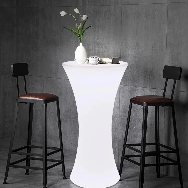 LED bar Furniture Sets Party Tables for Nightclub Event Banquet Portable bar Stools16color Glowing Cocktail Table