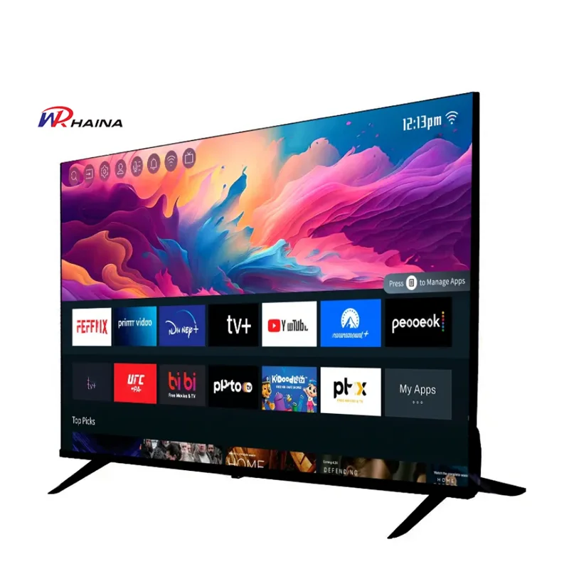 HAINA tv factory 55 inch led smart 4k high quality screen panel android television google webOS smart tv with wifi