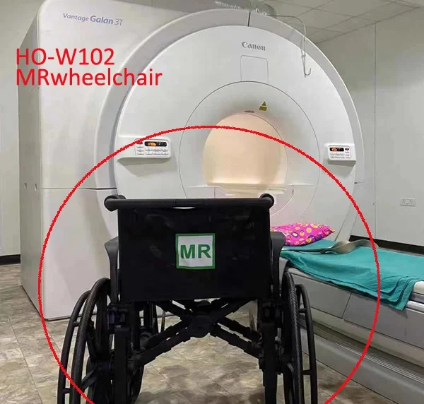 MR SAFE Plastic wheelchair factory/ for MR room use 7.0 Tesla MR equipment/CE certified