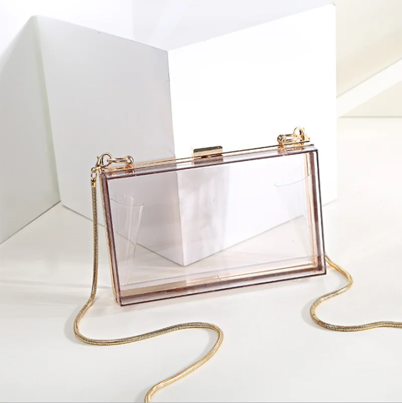 yiwu factory wholesale 2020 hot sale Feiyou clear cluth purses transparent crossbody evening acrylic clutch bags for ladies