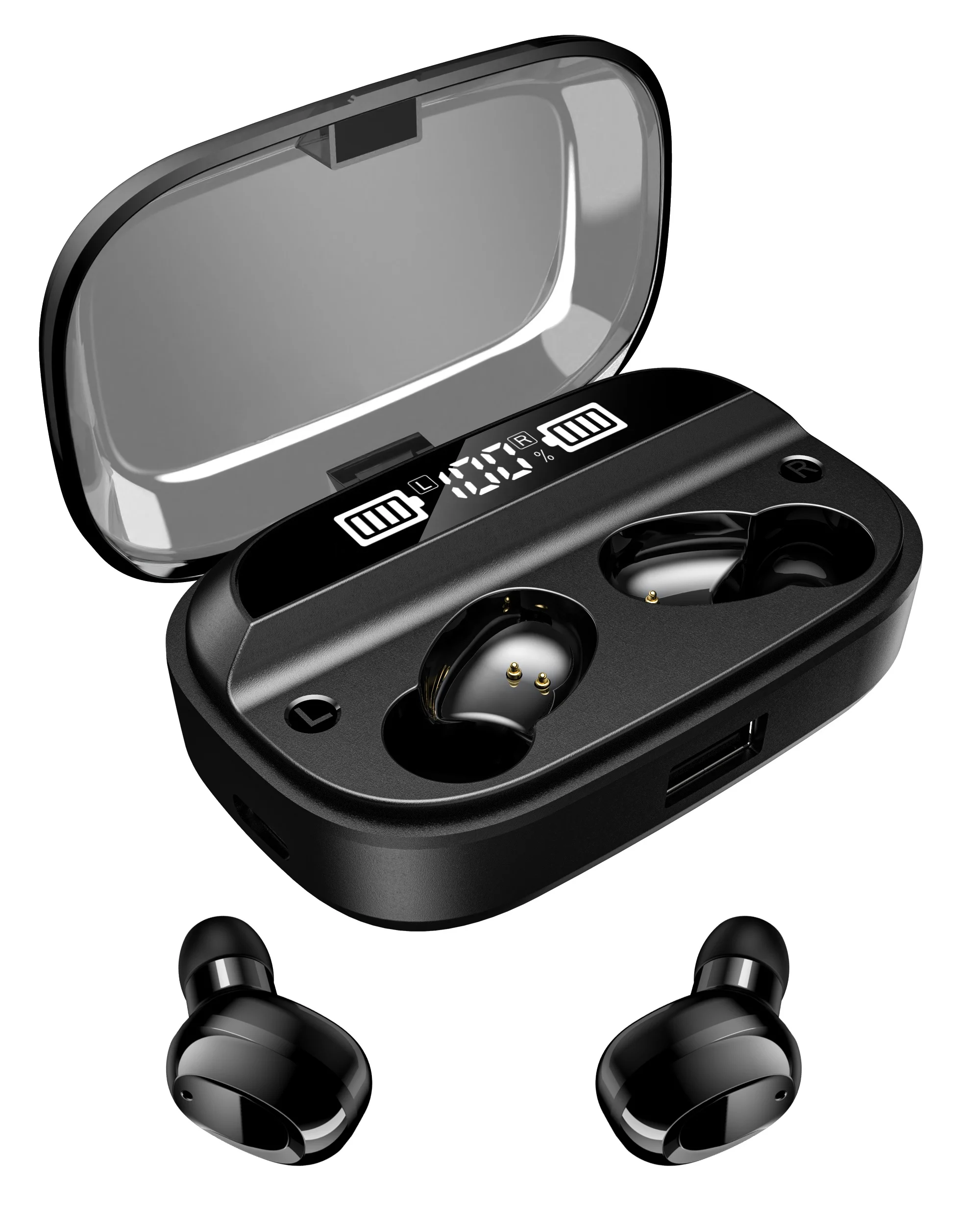 Mini Magnetic In-Ear Earpiece Auriculares Wireless Earphones Earbuds Bluetooths for Sport Running Jogging