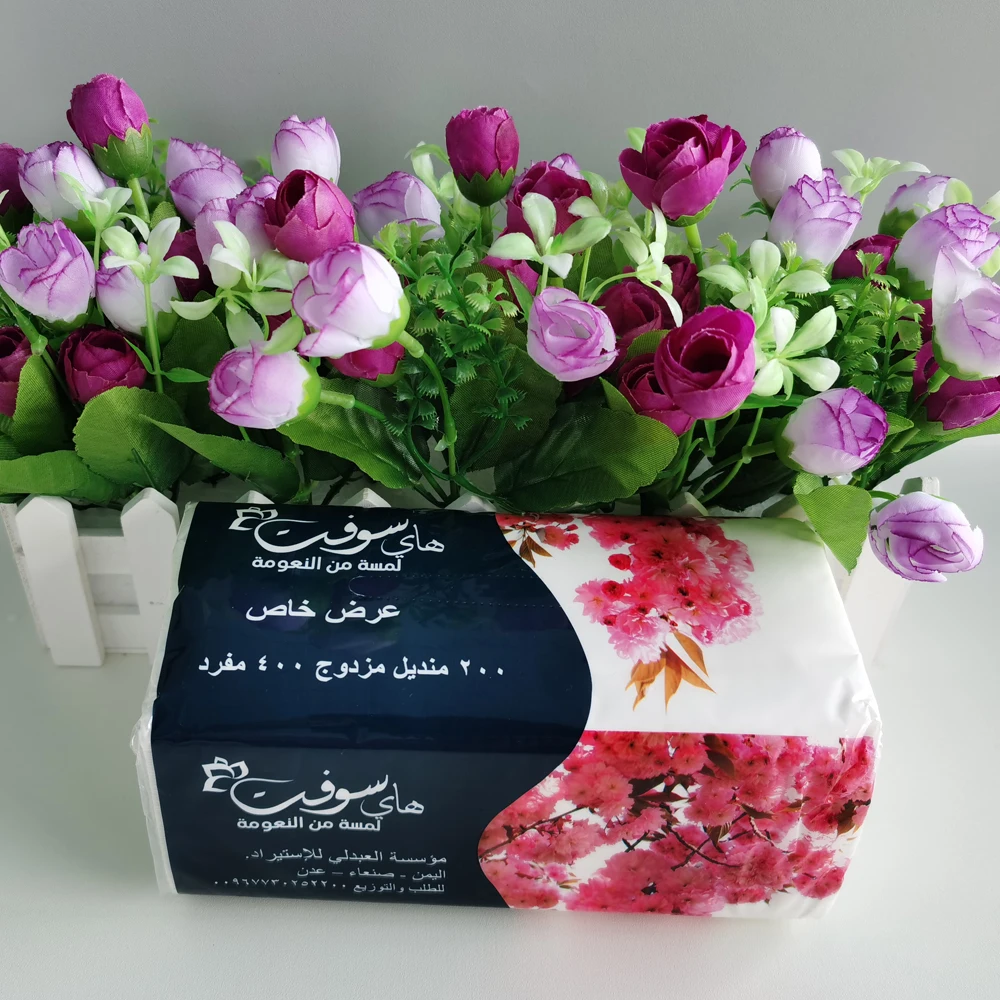 Wholesale  Soft packing poly bag tissue paper OEM  Pack Facial Tissue Paper soft facial tissue