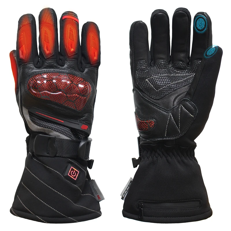 Heating Gloves Bike Electric Custom Mittens Winter Self Infrared Motorcycles Leather Ski Heated Gloves Rechargeable