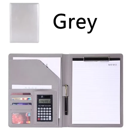 Custom Logo A4 Foldable Clipboard Blank With Document Storage Multi Color Leather Business Office Folder Clip  Portfolio