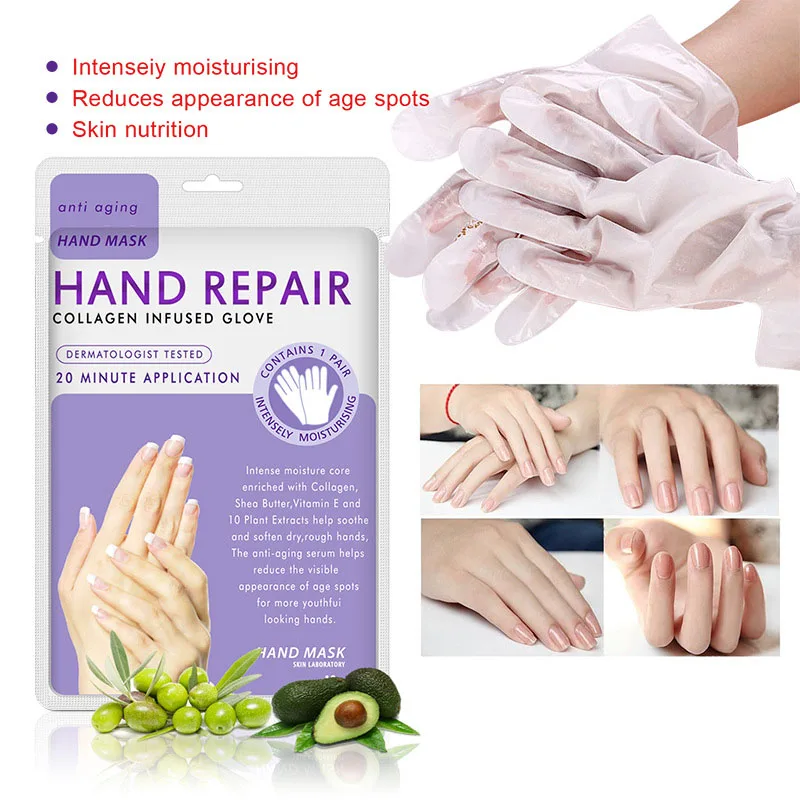 Natural Organic Hand Repair Mask Anti-Aging Nourishing Hand Mask Exfoliating Removal Dead Skin 1 pair Hand Care Mask