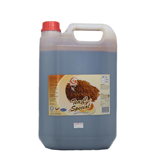 Best price 5kg Concentrate Brown Sugar Syrup / Brown Sugar Milk Tea/ Brown Sugar Cordial for cafe