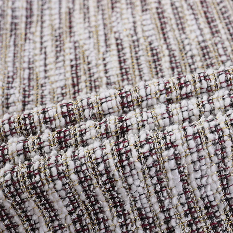 Однотонная трикотажная жаккардовая ткань Lansheng, полиэстер, хлопок, Золотой Люрекс