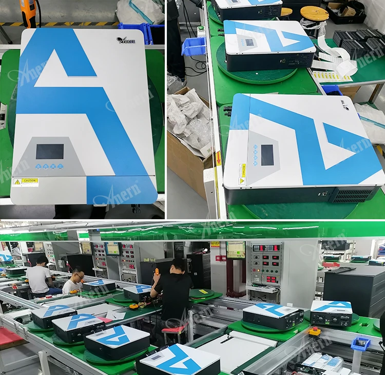 Anern off-grid solar inverter 3000w factory 48v MPPT 80A 500VDC PV Input 220VAC portable PV inverter