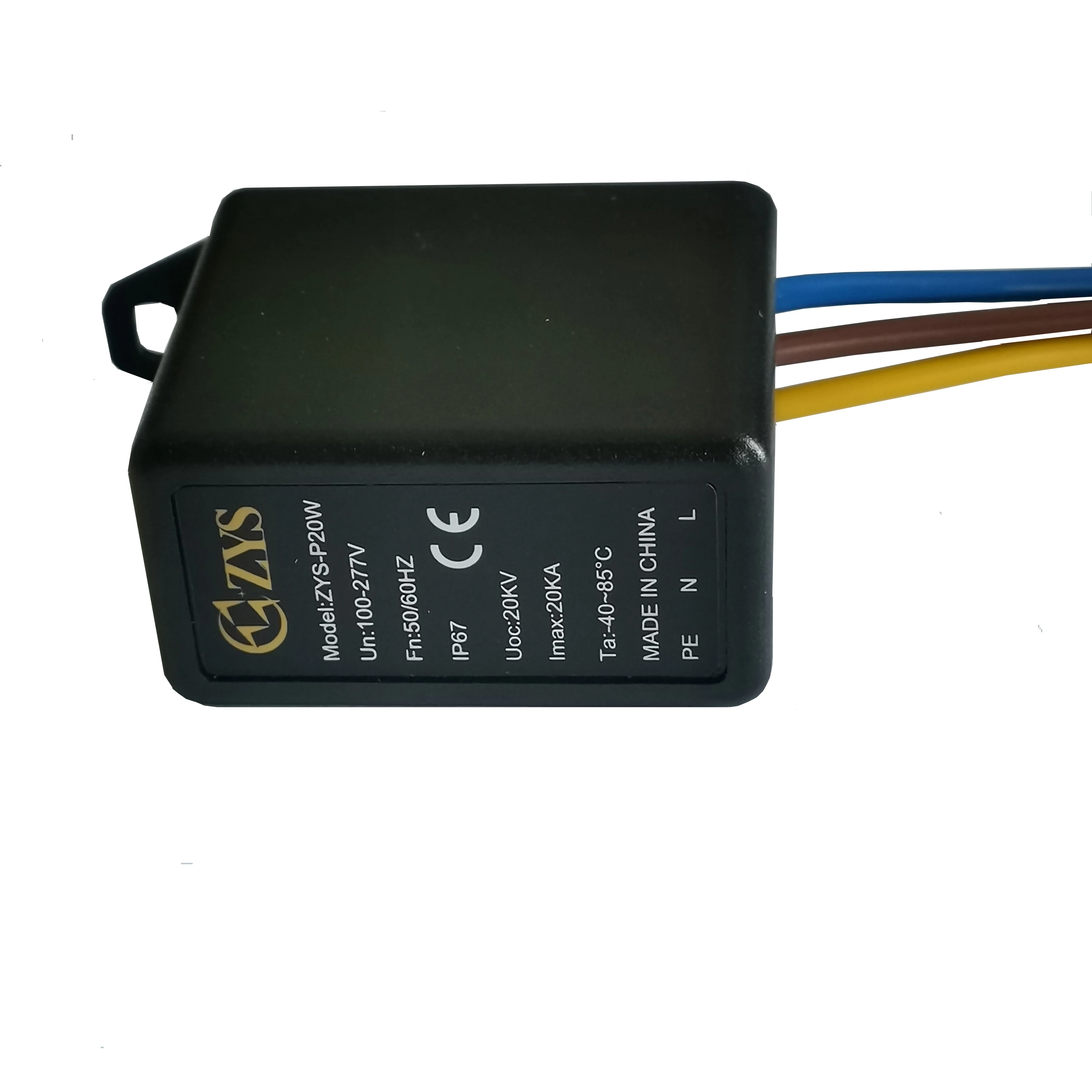 20KV 20KA Outdoor LED Street Lighting SPD LED Surge Protector Device Voltage Spikes Surge Arrester