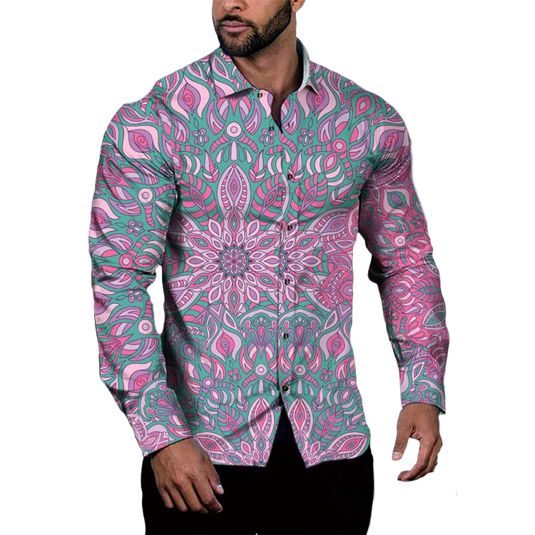New design Anti-pilling printed shirts camisas arabes para hombres 3d print t shirt