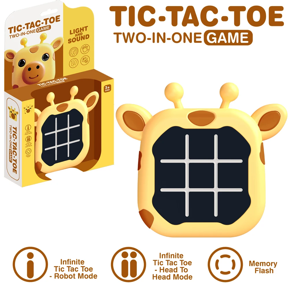New product TIC-TAC-TOE BOLT Chess Puzzle Cute dinosaur animal form Puzzle Toys Compact And Portable Family Board Game juguetes
