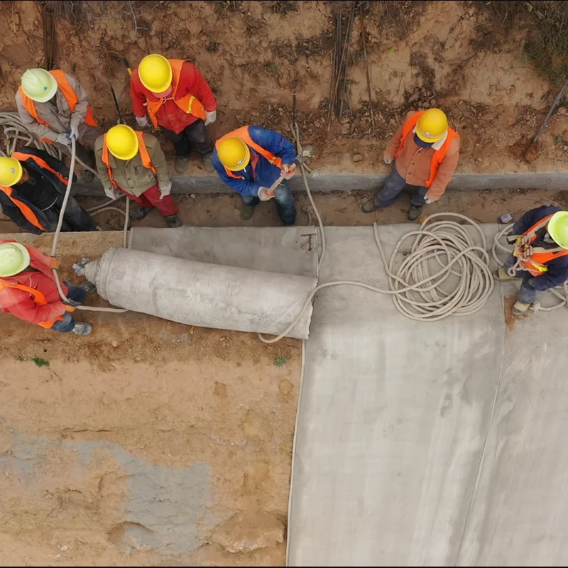 Separate Water River Construction Cement Blanket Replaceable Road Surface Leveling Clay Liners and Reinforcement Canvas