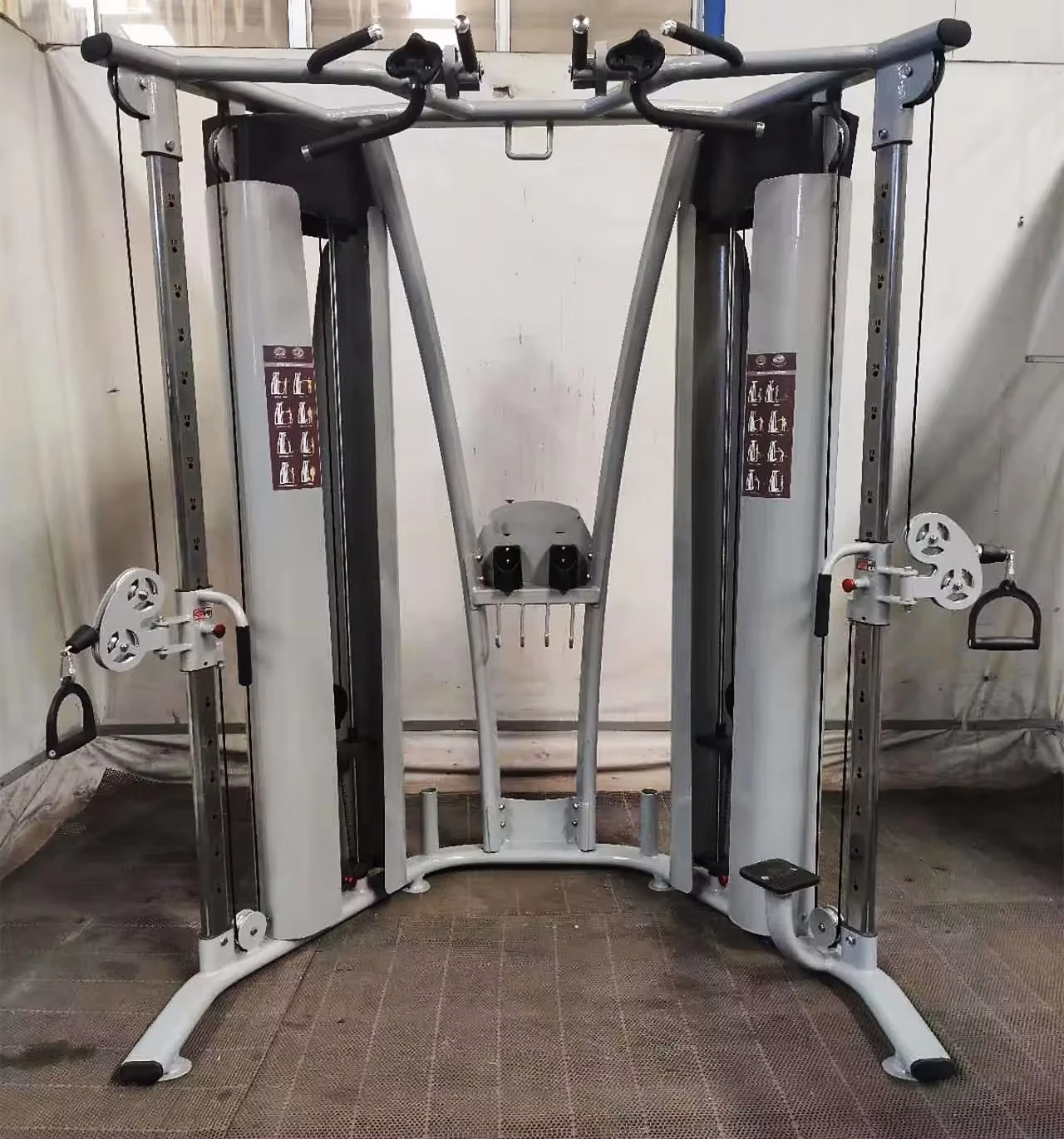 Factory Direct Supply Multifunctional Strength Gym Equipment Pin Load Selection Dual Pulley Cable Functional Trainer