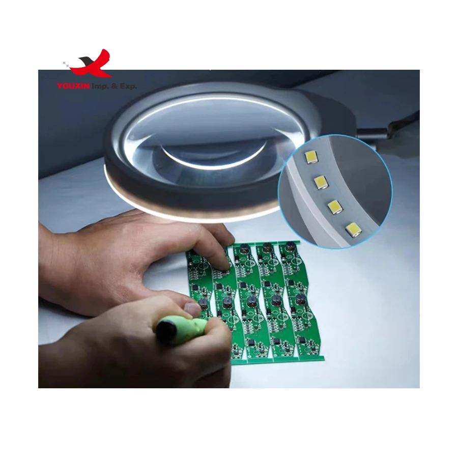 Factory Direct Beauty Salon Skincare Eyelash Extension Manicure Tattoo Adjustable Shadowless 360 Degree Rotation Magnifying Lamp