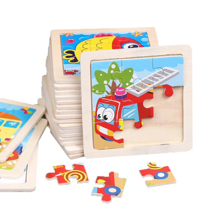 Suppliers custom wooden jigsaw montessori puzzle kids toys for children