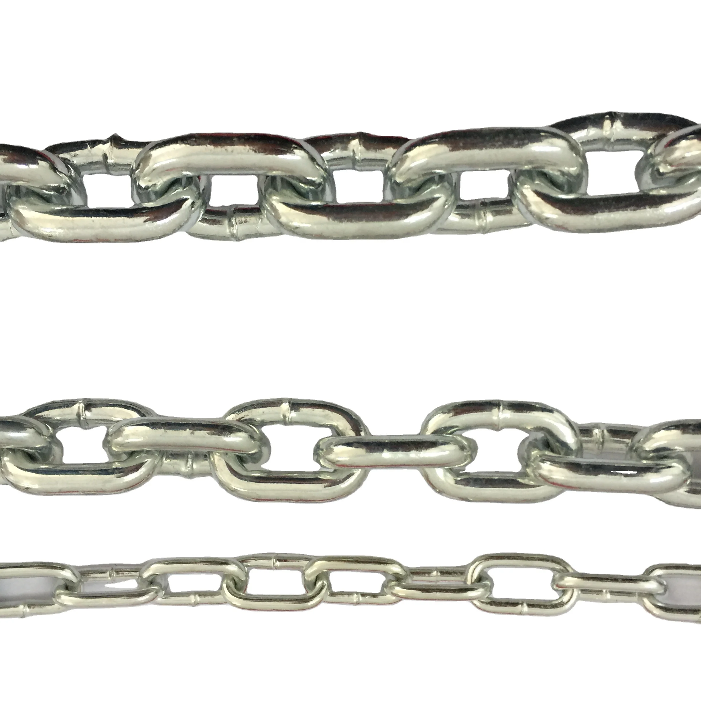 Electro Galvanized G3 Commercial Short Link Chain DIN766