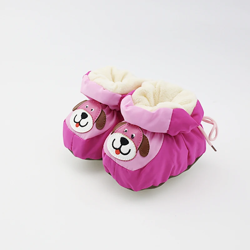 
cute cartoon soft sole super soft thick infant newborn booties fashion design toddler boots winter warm shoes 
