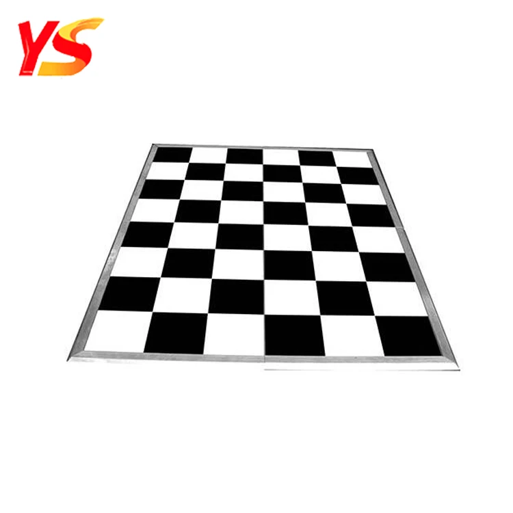 Wholesale High Glossy Outdoor Portable Black and White Dance Floor Panels For Sale