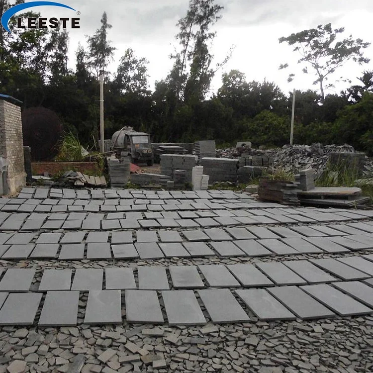 High Quality Natural Light Grey Basalt Sawn Cut Stone Flooring Tile