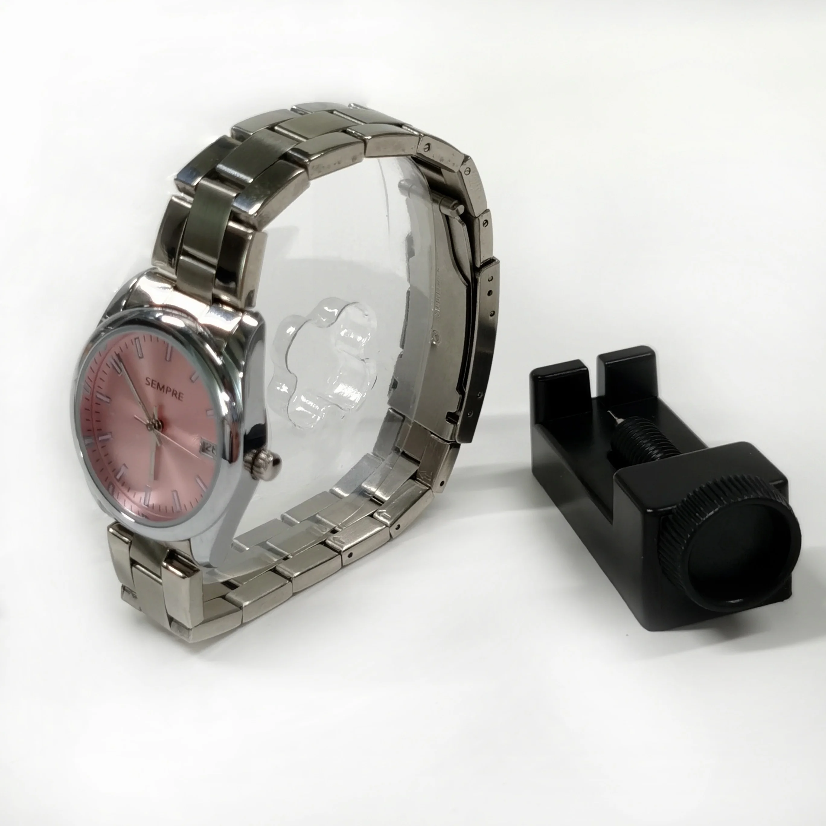 Stainless Steel and Leather Band Business Quartz Watch for Ladies & Men Seiko Movement Waterproof with Glass Dial Window