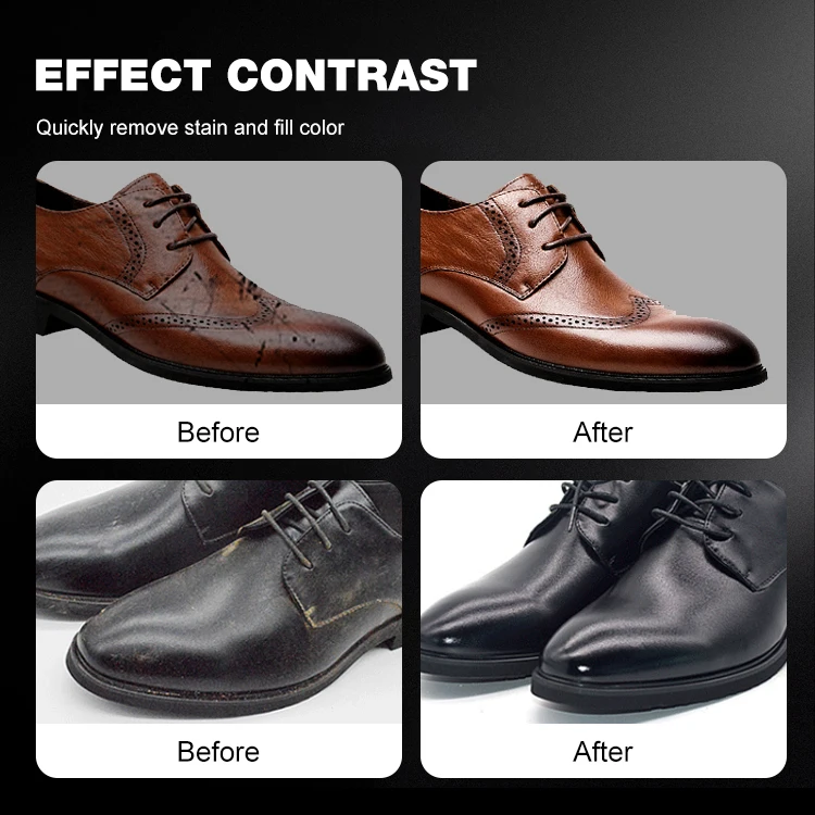 BIKI Wholesale Price Fast Delivery OEM Leather Care Oil 75ml Neutral Brown Black Liquid Shoe Polish