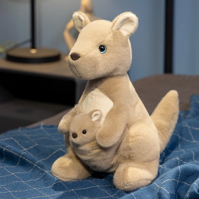 22cm 35cm Super Soft Huggable Kangaroo Toy for Baby and Toddler Boys Mother and Son Kangaroo Plush Toys