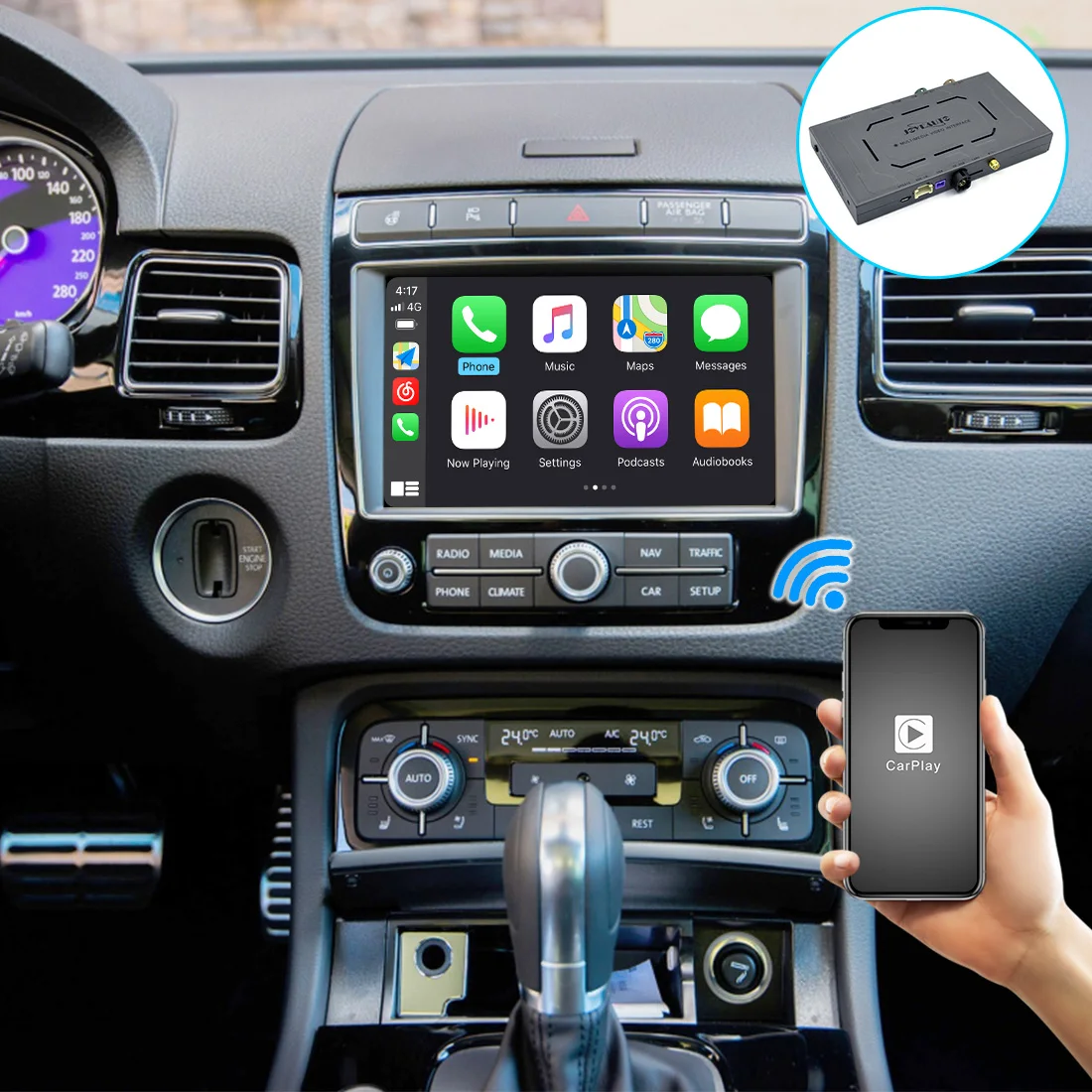 Прямая поставка с завода беспроводной интерфейс carplay для автомобиля на базе android vw magotan apple