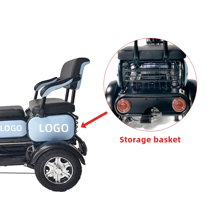 2022 New Cars Electric Tricycle Tuk Tuk High Popularity New Practical Blue Open Three Wheel Electric Tricycle